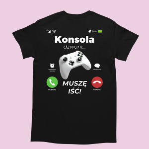 Śmieszna koszulka na urodziny - Konsola dzwoni XXL Czarny