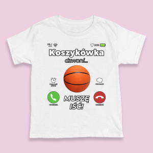 Śmieszna koszulka na urodziny - Koszykówka dzwoni XXL Biały