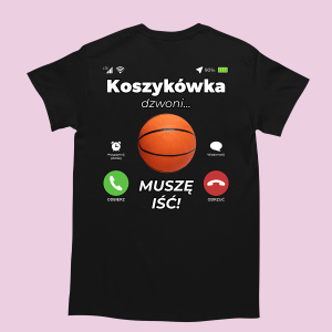 Śmieszna koszulka na urodziny - Koszykówka dzwoni XXL Czarny