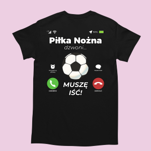 Śmieszna koszulka na urodziny - Piłka Nożna dzwoni XXL Czarny
