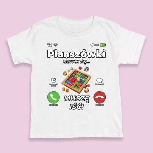 Śmieszna koszulka na urodziny - Planszówki dzwonią XXL Biały