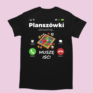 Śmieszna koszulka na urodziny - Planszówki dzwonią XXL Czarny