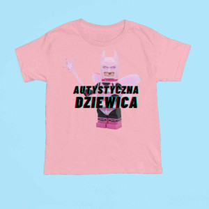 Śmieszna koszulka memowa - autystyczna dziewica XXL Różowy