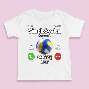 Śmieszna koszulka na urodziny - Siatkówka dzwoni XXL Biały