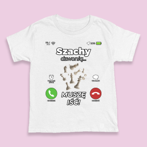 Śmieszna koszulka na urodziny - Szachy dzwonią XXL Biały