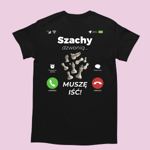 Śmieszna koszulka na urodziny - Szachy dzwonią S Czarny