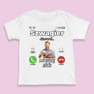 Śmieszna koszulka na urodziny - Szwagier dzwoni XXL Biały