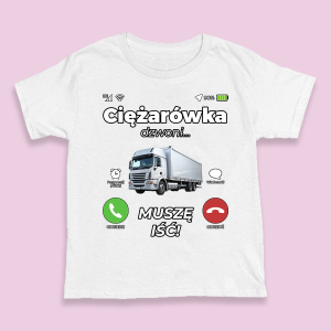Śmieszna koszulka na urodziny - Ciężarówka dzwoni XXL Biały