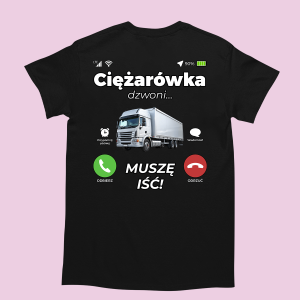 Śmieszna koszulka na urodziny - Ciężarówka dzwoni XXL Czarny