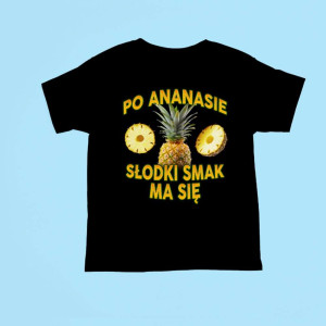 Cringeowa koszulka - Po ananasie smak XXL Czarny