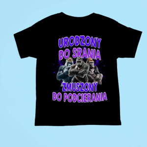 Stworzony do srania bekowa koszulka cringe XXL Czarny