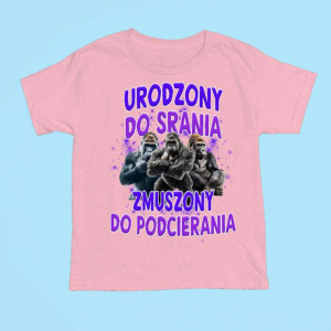 Stworzony do srania bekowa koszulka cringe XXL Różowy