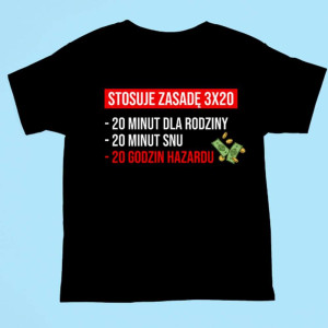 Koszulka hazardowa - Stosuje zasade XXL Czarny