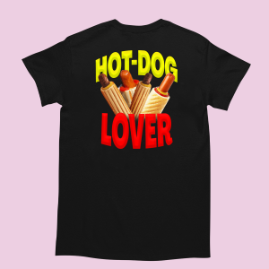 Śmieszna koszulka - Hot-Dog Lover XXL Czarny