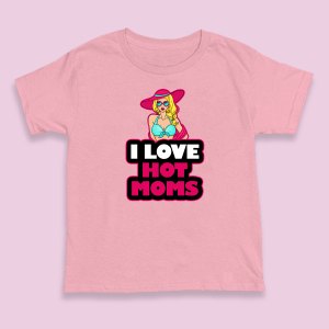 Bekowa koszulka - I Love Hot Moms XXL Różowy