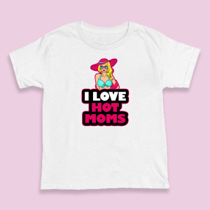 Bekowa koszulka - I Love Hot Moms XL Biały