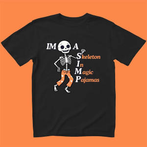Śmieszna koszulka - I'm a SIMP (Skeleton In Magic Pajamas) XXL Czarny