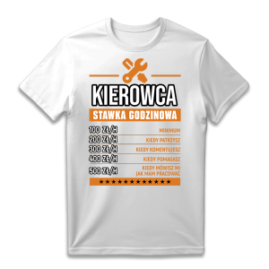Śmieszna koszulka urodziny Kierownik stawka godzinowa XXL Biały
