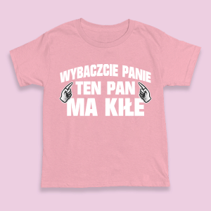 Śmieszna koszulka - Wybaczcie Panie XXL Różowy