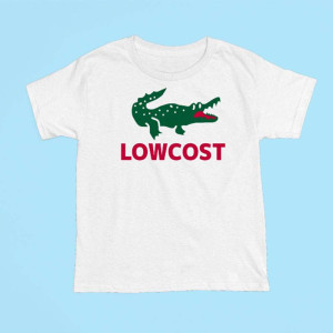 Śmieszna koszulka Lowcost - Lacoste krokodyl XXL Biały