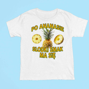 Cringeowa koszulka - Po ananasie smak XXL Biały