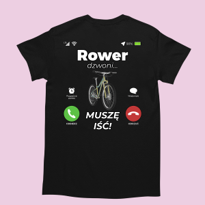 Śmieszna koszulka na urodziny - Rower dzwoni XXL Czarny