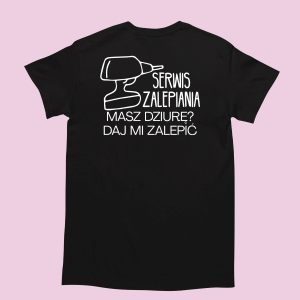 Śmieszna koszulka - Zalepianie XXL Czarny