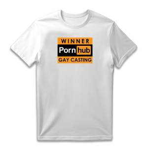 Koszulka śmieszna - Winner gay casting XXL Biały