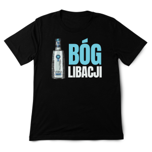 Śmieszna koszulka do chlania - Bóg libacji XXL Czarny