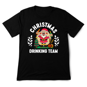 Koszulka świąteczna - Christmas drinking team XXL Czarny