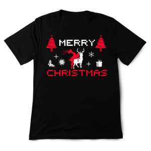 Koszulka merry christmas - Renifery  XXL Czarny