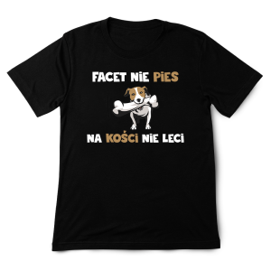 Zabawna koszulka - Facet nie pies XXL Czarny