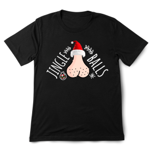 Koszulka na święta - Jingle balls jaja - S - Czarny