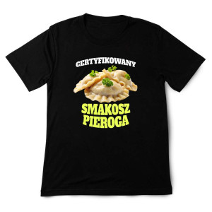 Śmieszna koszulka gastro - Smakosz pieroga XXL Czarny