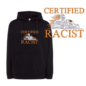 Śmieszna bluza haft - Certified racist racer XXL Czarny