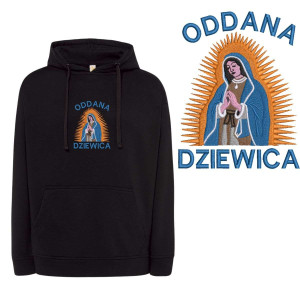 Bekowa śmieszna haftowana bluza na prezent - Oddana dziewica 3XL Czarny