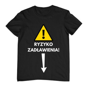 Śmieszna Koszulka - Ryzyko Zadławienia! XL Czarny