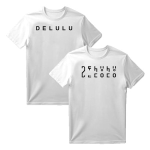 Koszulka z ukrytym tekstem - Delulu XXL Biały