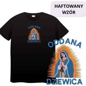 Koszulka haftowana - oddana dziewica XXL Czarny