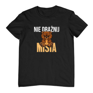 Śmieszna koszulka - Nie drażnij misia XXL Czarny