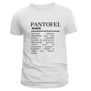 Śmieszna koszulka dla niego - Pantofel nous L Biały