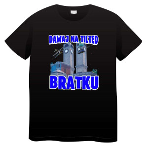 Koszulka fortnite - Dawaj na tilted bratku XL Czarny
