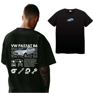 Koszulka Moto oversize jdm drift - passat b6 XL Czarny