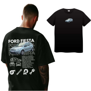 Koszulka Moto oversize jdm drift - Ford Fiesta XXL Czarny