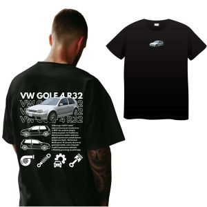 Koszulka Moto oversize jdm drift - golf 4 r32 XXL Czarny
