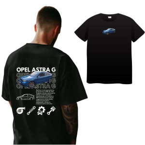 Koszulka Moto oversize jdm drift - Opel astra G XXL Czarny