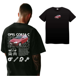 Koszulka Moto oversize jdm drift - Opel corsa C XL Czarny