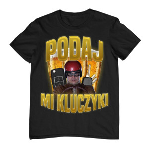 Bekowa koszulka Śmieszna - Podaj mi kluczyki XXL Czarny