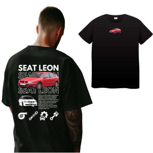 Koszulka Moto oversize jdm drift - seat leon 3XL Czarny