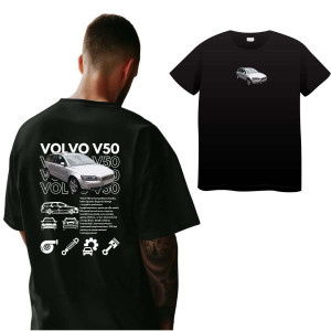 Koszulka Moto oversize jdm drift - volvo v50 XXL Czarny